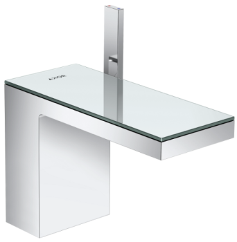  - Axor MyEdition Jednouchwytowa bateria umywalkowa 110 z kompletem odpływowym Push-Open chrom/szkło lustrzane 47030000 - 47030000 - Łazienki Szydłowski