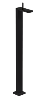 - Axor MyEdition Jednouchwytowa bateria umywalkowa z kompletem odpływowym Push-Open, podłogowa czarny mat/czarne szkło 47040670 - 47040670 - Łazienki Szydłowski