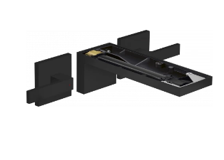 - Axor MyEdition 3-otworowa bateria umywalkowa ścienna, podtynkowa z wylewką 22,1 cm, bez płytki czarny mat 47082670 - 47082670 - Łazienki Szydłowski
