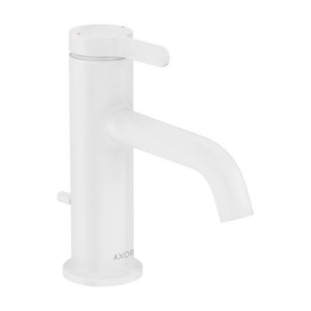  - HANSGROHE Axor One Jednouchwytowa bateria umywalkowa 70 z uchwytem dźwigniowym i kompletem odpływowym biały mat 48000700 - 48000700 - Łazienki Szydłowski