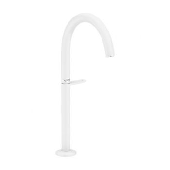  - Axor One Bateria umywalkowa Select 260 do mis umywalkowych z kompletem odpływowym Push-Open biały mat 48030700 - 48030700 - Łazienki Szydłowski