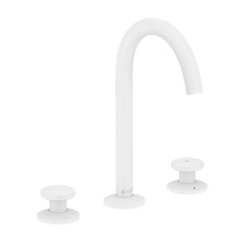  - HANSGROHE Axor One 3-otworowa bateria umywalkowa Select 170 z kompletem odpływowym Push-Open biały mat 48070700 - 48070700 - Łazienki Szydłowski