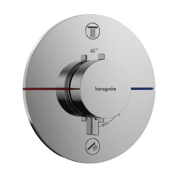  - HANSGROHE ShowerSelect Comfort S Bateria termostatyczna, podtynkowa do 2 odbiorników chrom 15554000 - 15554000 - Łazienki Szydłowski