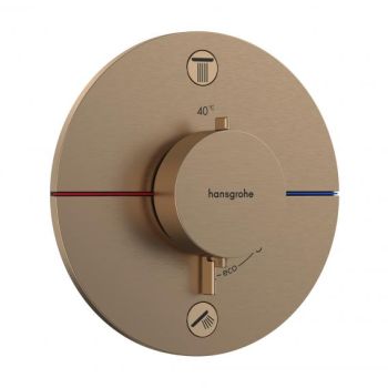  - HANSGROHE ShowerSelect Comfort S Bateria termostatyczna, podtynkowa do 2 odbiorników brąz szczotkowany 15554140 - 15554140 - Łazienki Szydłowski