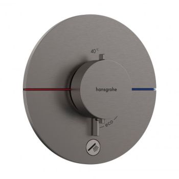 - HANSGROHE ShowerSelect Comfort S Bateria termostatyczna, do 1 odbiornika z dodatkowym wyjściem czarny chrom szczotkowany 15562340 - 15562340 - Łazienki Szydłowski