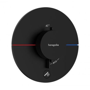 - HANSGROHE ShowerSelect Comfort S Bateria termostatyczna, podtynkowa do 1 odbiornika z dodatkowym wyjściem czarny mat 15562670 - 15562670 - Łazienki Szydłowski