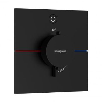 - HANSGROHE ShowerSelect Comfort E Bateria termostatyczna, podtynkowa do 1 odbiornika czarny mat 15571670 - 15571670 - Łazienki Szydłowski