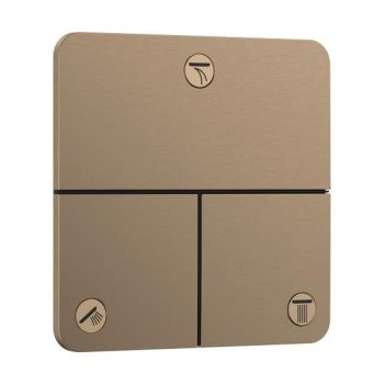  - HANSGROHE ShowerSelect Comfort Q Zawór odcinający, podtynkowy do 3 odbiorników brąz szczotkowany 15587140 - 15587140 - Łazienki Szydłowski