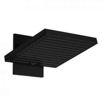 - HANSGROHE Pulsify E deszczownica 26x26 cm 2jet z przyłączem ściennym czarny mat 24350670 - 24350670 - Łazienki Szydłowski