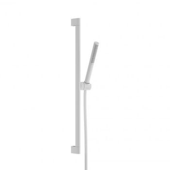 - HANSGROHE Pulsify S Zestaw prysznicowy 100 1jet EcoSmart z drążkiem 65 cm biały mat 24372700 - 24372700 - Łazienki Szydłowski