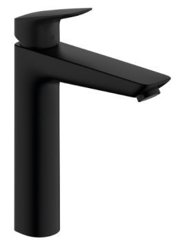  - HANSGROHE Logis bateria umywalkowa 190 z kompletem odpływowym czarny mat 71090670 - 71090670 - Łazienki Szydłowski