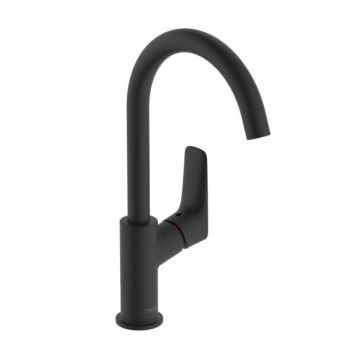  - HANSGROHE Logis bateria umywalkowa 210 z obrotową wylewką, bez kompletu odpływowego czarny mat 71131670 - 71131670 - Łazienki Szydłowski