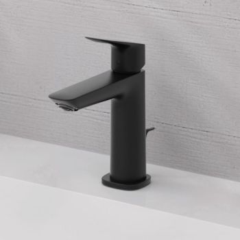 - HANSGROHE Logis bateria umywalkowa 110 Fine, Ecosmart z kompletem odpływowym czarny mat 71254670 - 71254670 - Łazienki Szydłowski