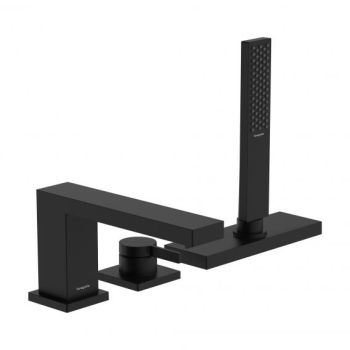  - HANSGROHE Tecturis E 3-otworowa bateria na brzeg wanny, czarny mat 73443670 - 73443670 - Łazienki Szydłowski