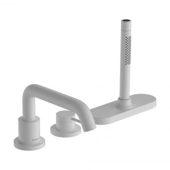  - HANSGROHE Tecturis S 3-otworowa bateria na brzeg wanny biały mat 73447700 - 73447700 - Łazienki Szydłowski