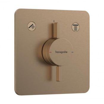  - HANSGROHE DuoTurn Q Bateria z mieszaczem, podtynkowa do 2 odbiorników brąz szczotkowany 75414140 - 75414140 - Łazienki Szydłowski