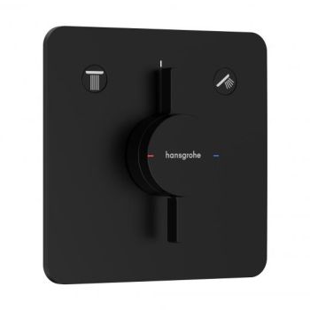  - HANSGROHE DuoTurn Q Bateria z mieszaczem, podtynkowa do 2 odbiorników czarny mat 75414670 - 75414670 - Łazienki Szydłowski
