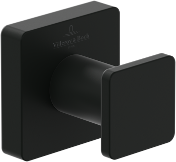 - Villeroy&Boch Elements-Striking haczyk na ręcznik, czarny mat TVA152011000K5 - TVA152011000K5 - Łazienki Szydłowski