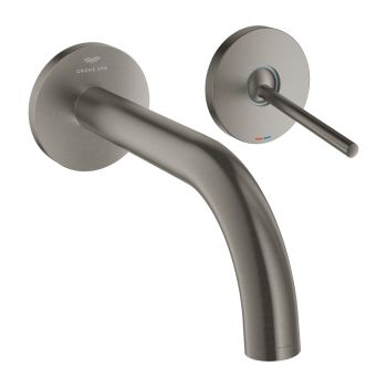 - GROHE-Atrio 2 otworowa bateria umywalkowa 185 mm grafit szczotkowany 29410AL0 - 29410AL0 - Łazienki Szydłowski