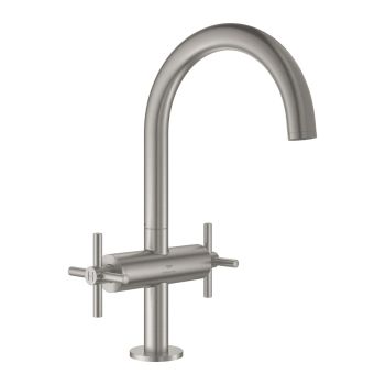 - GROHE-Atrio Bateria umywalkowa rozmiar L stal nierdzewna 21144DC0 - 21144DC0 - Łazienki Szydłowski