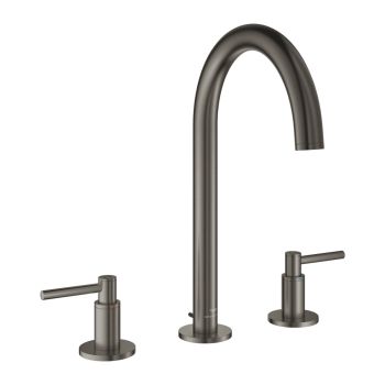 - GROHE-Atrio Trzyotworowa bateria umywalkowa rozmiar M brushed hard graphite 20649AL0 - 20649AL0 - Łazienki Szydłowski