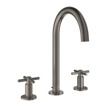 - GROHE-Atrio Trzyotworowa bateria umywalkowa rozmiar M brushed hard graphite 20643AL0 - 20643AL0 - Łazienki Szydłowski