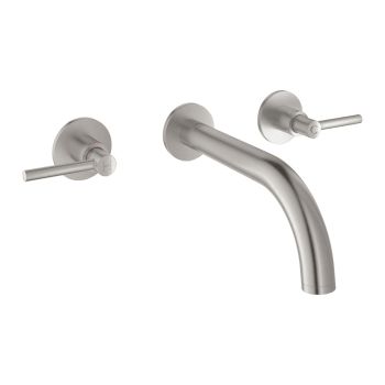 - GROHE-Atrio Trzyotworowa bateria umywalkowa rozmiar S stal nierdzewna 20662DC0 - 20662DC0 - Łazienki Szydłowski