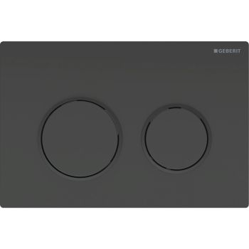  - GEBERIT Omega20, Przycisk spłukujacy górny, Płyta i przyciski: czarne Pierścienie ozdobne: czarne mat 115085DW1 - 115.085.DW.1 - Łazienki Szydłowski