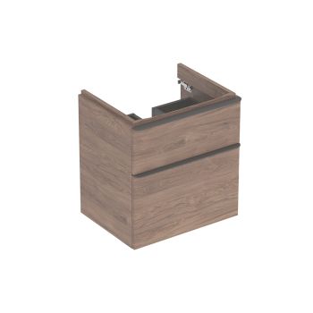 - GEBERIT Smyle Square Szafka pod umywalkę, 58,4x47 cm kolor Orzech włoski hickory 500352JR1 - 500.352.JR.1 - Łazienki Szydłowski