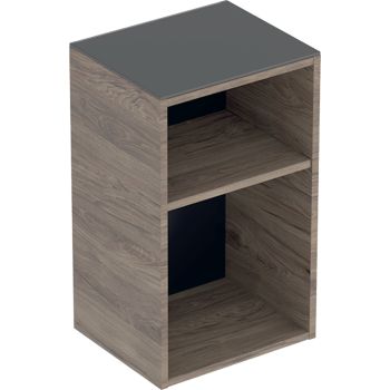  - GEBERIT Smyle Square Szafka boczna otwarta 36 x 29,9 cm kolor orzech włoski hickory 500358JR1 - 500.358.JR.1 - Łazienki Szydłowski