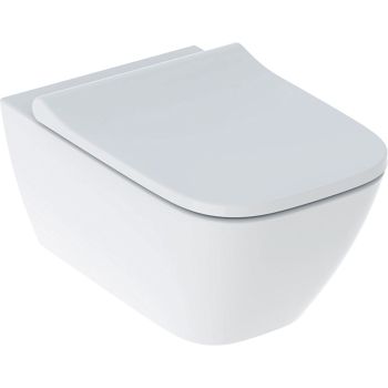 - GEBERIT Smyle Square Zestaw wiszącej miski WC+ deska sedesowa 54 X 35,5 cm biała 500683002 - 500208011+500687011 - Łazienki Szydłowski