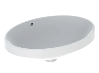  - GEBERIT Variform Umywalka wpuszczana w blat, owalna, 55x40 cm, z przelewem, bez otworu na baterię biała 500716012 - 500.716.01.2 - Łazienki Szydłowski