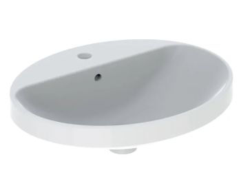 - GEBERIT Variform Umywalka wpuszczana w blat, owalna, 55x45cm, z przelewem, z otworem na baterie biała 500720012 - 500.720.01.2 - Łazienki Szydłowski