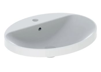  - GEBERIT Variform Umywalka wpuszczana w blat, owalna, 60 x 48 cm, z przelewem, z otworem na baterie biała 500724012 - 500.724.01.2 - Łazienki Szydłowski
