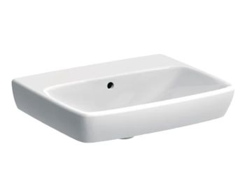  - GEBERIT Selnova Square Umywalka 55 x 44 cm, z przelewem, bez otworu na baterie biały połysk 500291017 - 500.291.01.7 - Łazienki Szydłowski