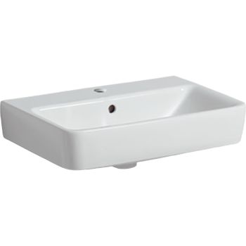  - GEBERIT Selnova Compact Umywalka 55 x 37 cm, z przelewem, z otworem na baterię biała 501509007 - 501.509.00.7 - Łazienki Szydłowski