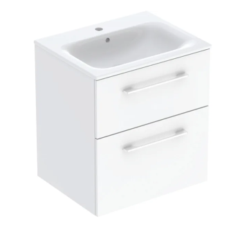  - GEBERIT Selnova Square Zestaw szafka + umywalka 60 x 50,2cm biała  501236001 - 501.236.00.1 - Łazienki Szydłowski