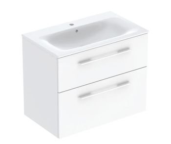  - GEBERIT Selnova Square Zestaw szafka + umywalka 80 x 50,2cm biały 501240001 - 501.240.00.1 - Łazienki Szydłowski