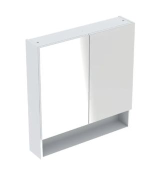  - GEBERIT Selnova Square Szafka z lustrem, 78,8 x 17,5 cm, z dwojgiem drzwi, biały 501268001 - 501.268.00.1 - Łazienki Szydłowski
