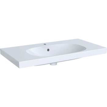 - GEBERIT Acanto Umywalka 90 x 48,2 cm biała z powłoką KeraTect 500623018 - 500.623.01.8 - Łazienki Szydłowski