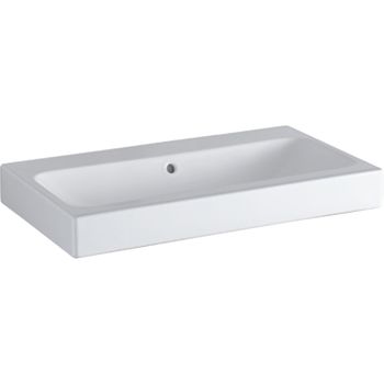  - GEBERIT iCon Umywalka 75x48,5 cm, z przelewem, bez otworu na baterię, biały z powłoką KeraTect 124078600 - 124078600 - Łazienki Szydłowski