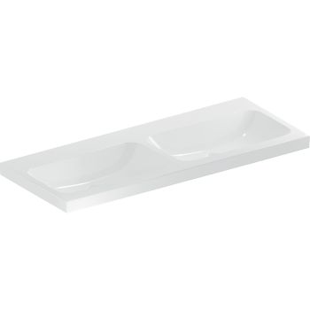  - GEBERIT iCon Light Umywalka podwójna, 120x48 cm, bez przelewu, bez otworu na baterię, KeraTect 501838008 - 501.838.00.8 - Łazienki Szydłowski