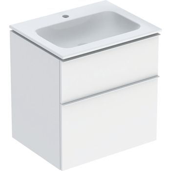  - GEBERIT iCon Set slim umywalka 60 X 48 cm biała z szafką  biały mat z powłoką  KeraTect 502331013 - 502.331.01.3 - Łazienki Szydłowski