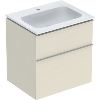  - GEBERIT iCon biała umywalka 60 x 48 cm biały połysk z szafką piaskowy szary wysoki połysk 502331JL1 - 502.331.JL.1 - Łazienki Szydłowski
