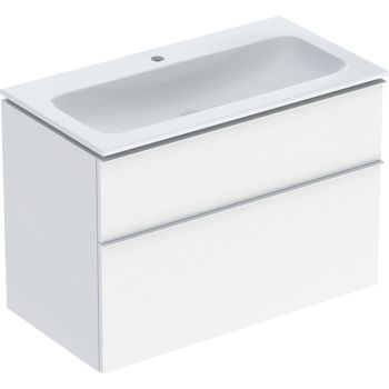  - GEBERIT iCon umywalka biała z powłoką KeraTect 90 cm z szafką biały wysoki połysk 502333011 - 502.333.01.1 - Łazienki Szydłowski