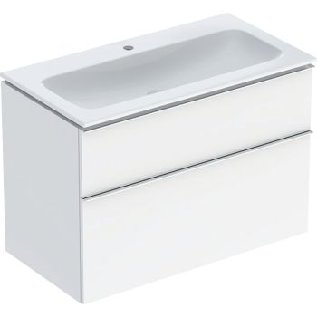  - GEBERIT iCon umywalka biała z powłoką KeraTect 90 cm z szafką biały wysoki połysk 502333012 - 502.333.01.2 - Łazienki Szydłowski