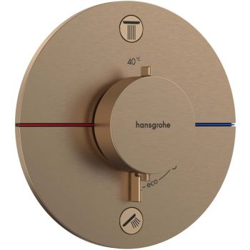 - HANSGROHE ShowerSelect Comfort S bateria termostatyczna do 2 odbiorników  brąz szczotkowany 15556140 - 15556140 - Łazienki Szydłowski