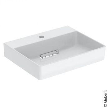  - Geberit ONE umywalka nablatowa 50x41 cm biały połysk z KeraTect 505024001 - 505.024.00.1 - Łazienki Szydłowski