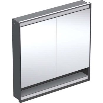  - Geberit ONE szafka z lustrem z oświetleniem LED 90x15 cm czarny mat 505823007 - 505.823.00.7 - Łazienki Szydłowski
