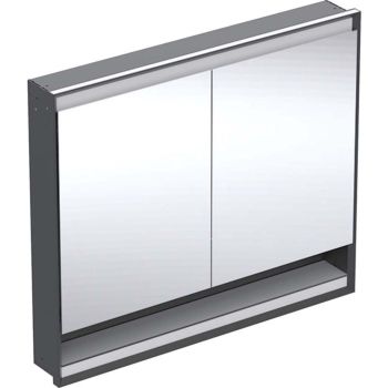  - Geberit ONE szafka z lustrem z oświetleniem LED 105x15 cm czarny mat 505824007 - 505.824.00.7 - Łazienki Szydłowski